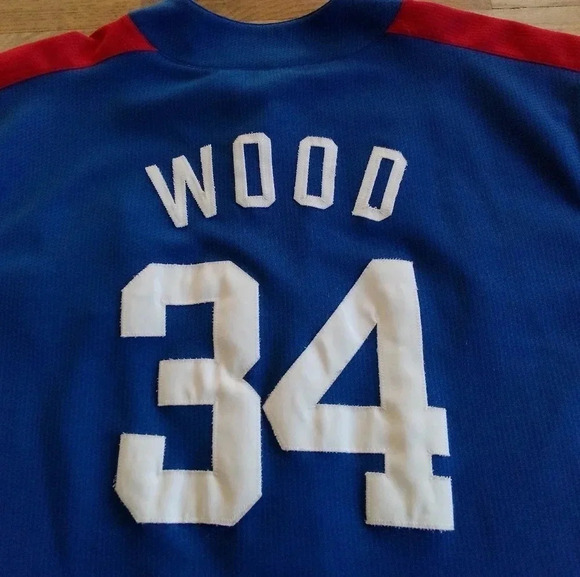 Vtg Starter Kerry Wood #34 Chicago Cubs Baseball Jersey Blue Size Large - Picture 4 of 11